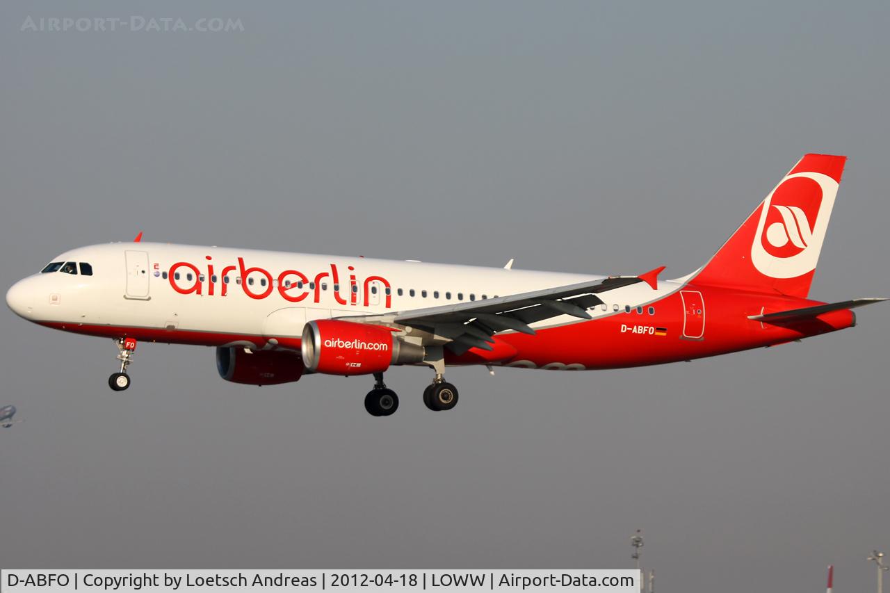 D-ABFO, 2010 Airbus A320-214 C/N 4564, AB8274 Berlin Tegel - Vienna