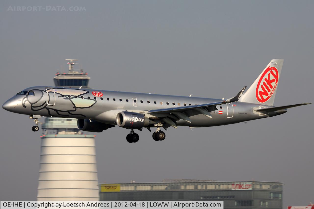 OE-IHE, 2010 Embraer 190LR (ERJ-190-100LR) C/N 19000387, HG8785 Bucharest to Vienna, named 