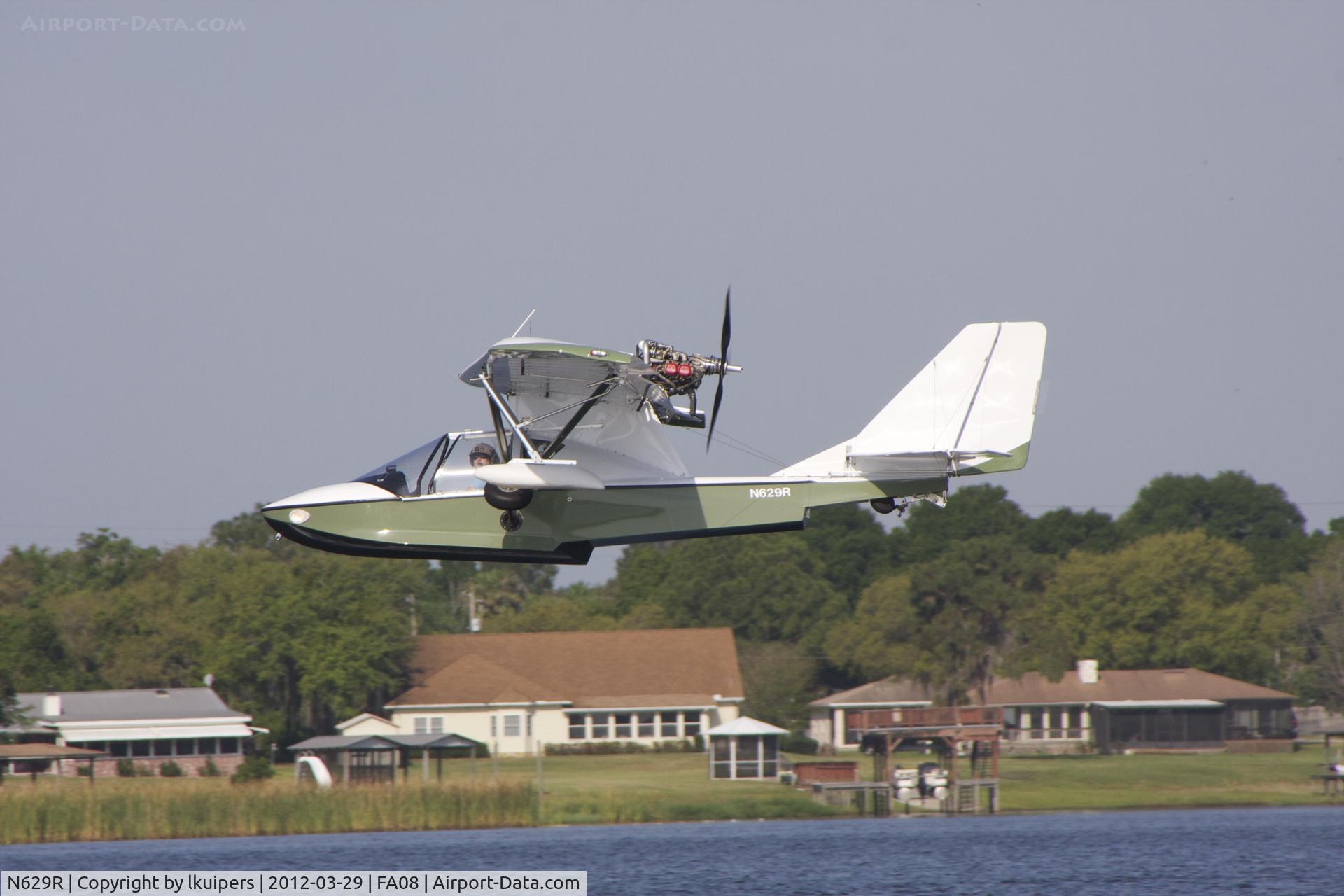 N629R, 2008 Progressive Aerodyne Searey C/N 1DK409C, In flight over Lake Agnes