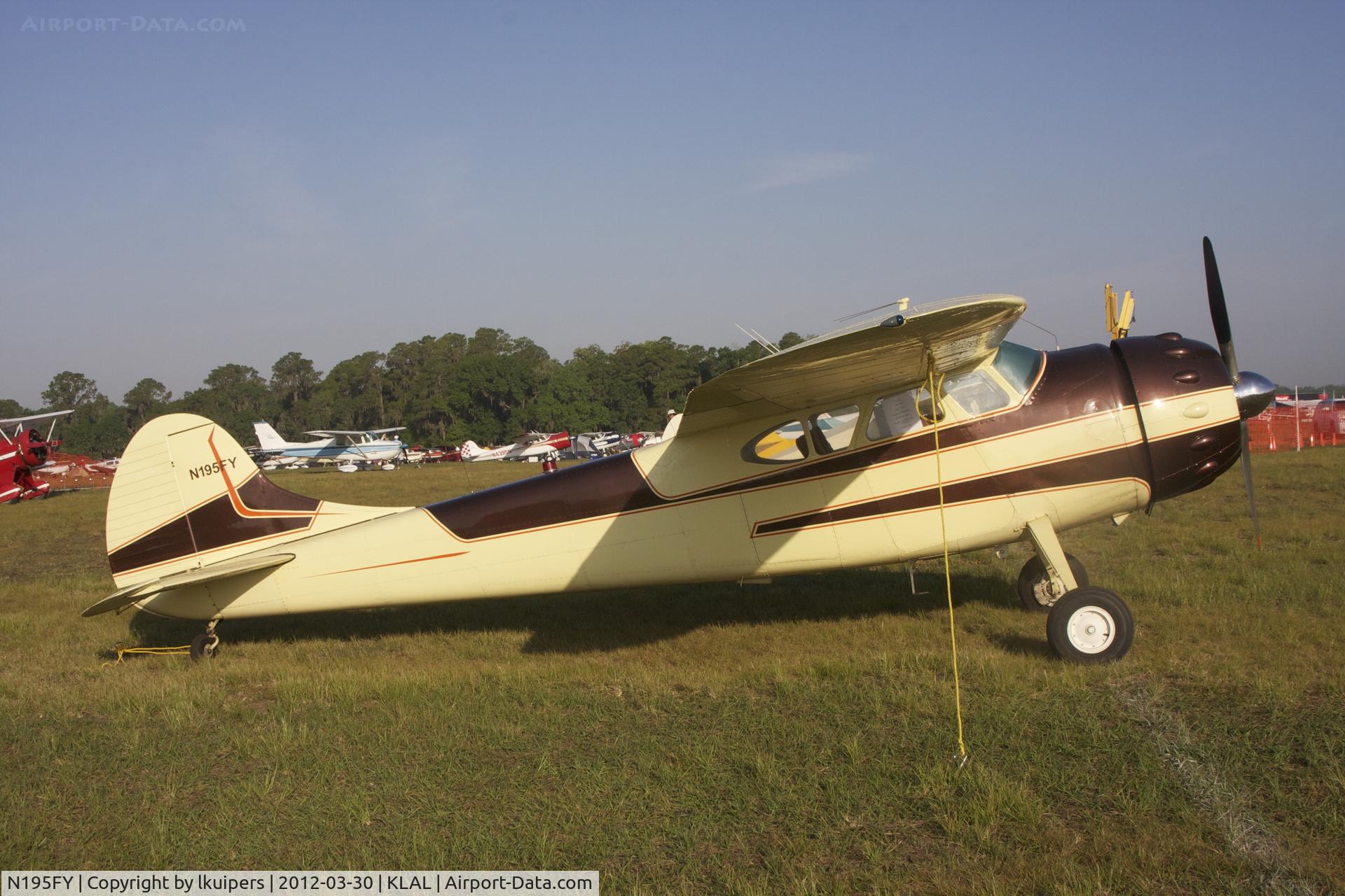 N195FY, 1953 Cessna 195A C/N 16050, At Sun 'n Fun 2012