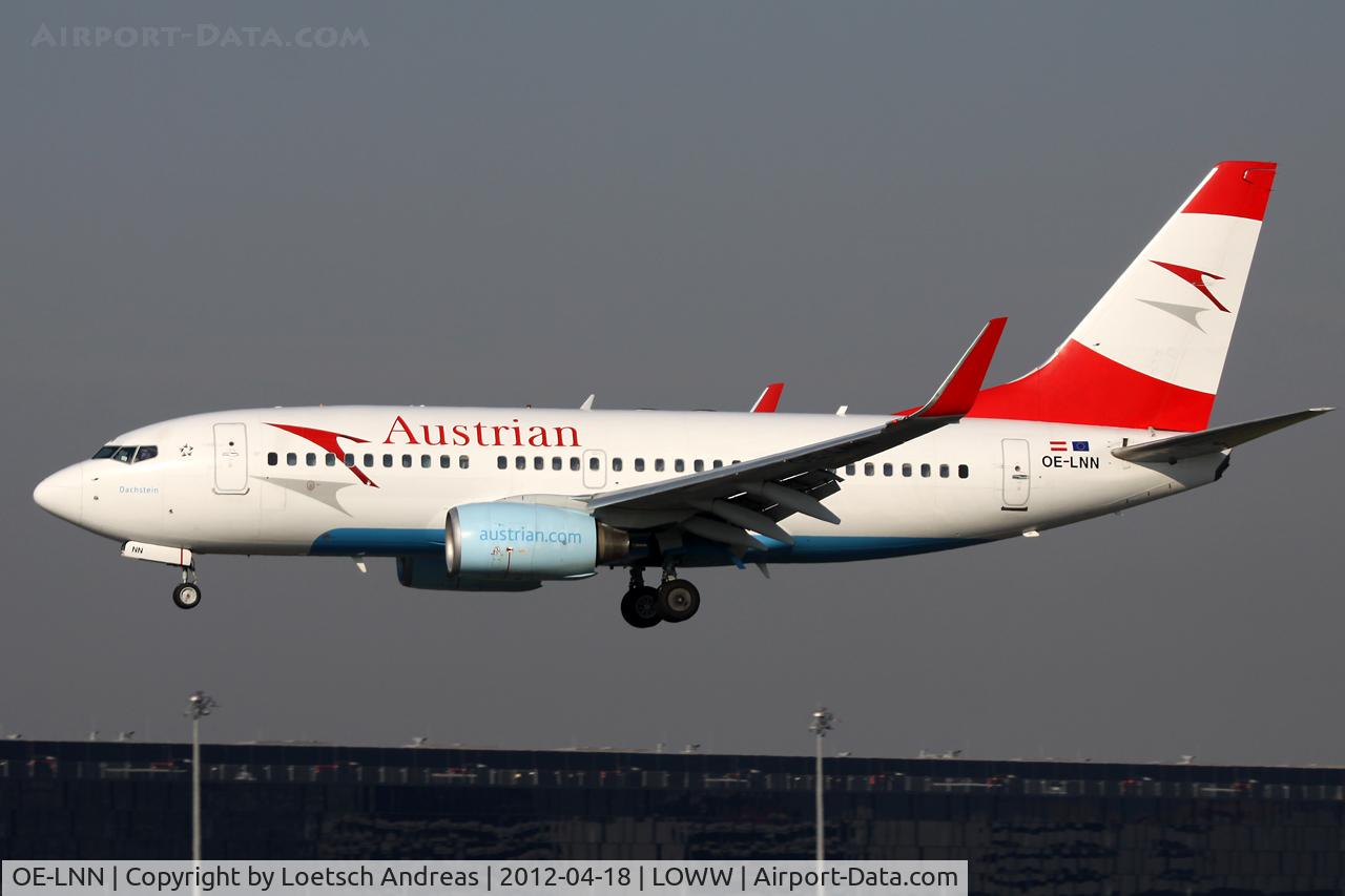 OE-LNN, 2000 Boeing 737-7Z9 C/N 30418, as OS698 Astana to Vienna, named 