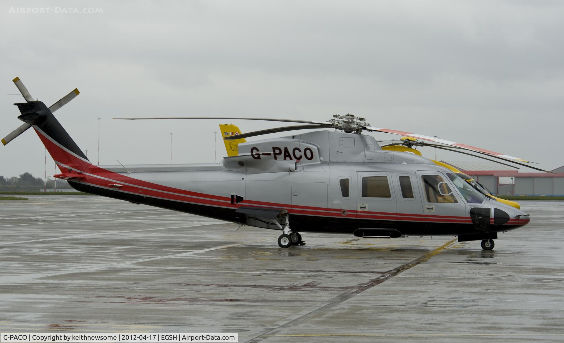 G-PACO, 2009 Sikorsky S-76C C/N 760782, Awaiting fuel on a wet afternoon !
