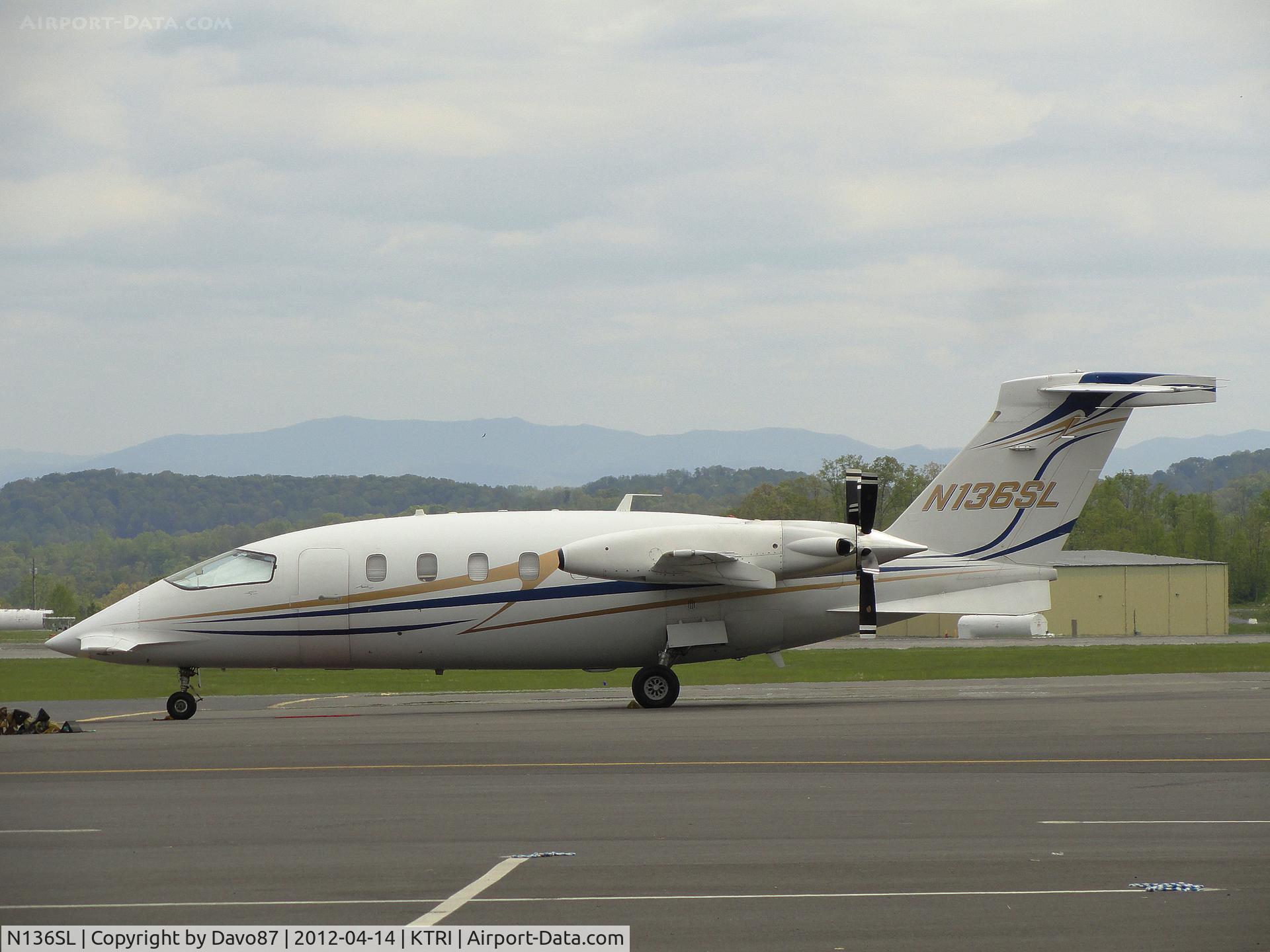 N136SL, 2005 Piaggio P-180 C/N 1101, Parked at Tri-Cities Airport on Saturday, April 14, 2012.