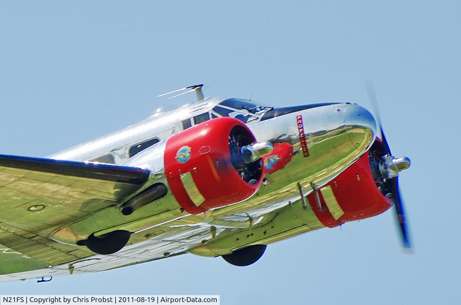 N21FS, 1952 Beech Expeditor 3NM C/N CA-138, Beech 18 N21FS 1950- Mathys Aviation, Fly-in airfield Grenchen Switzerland