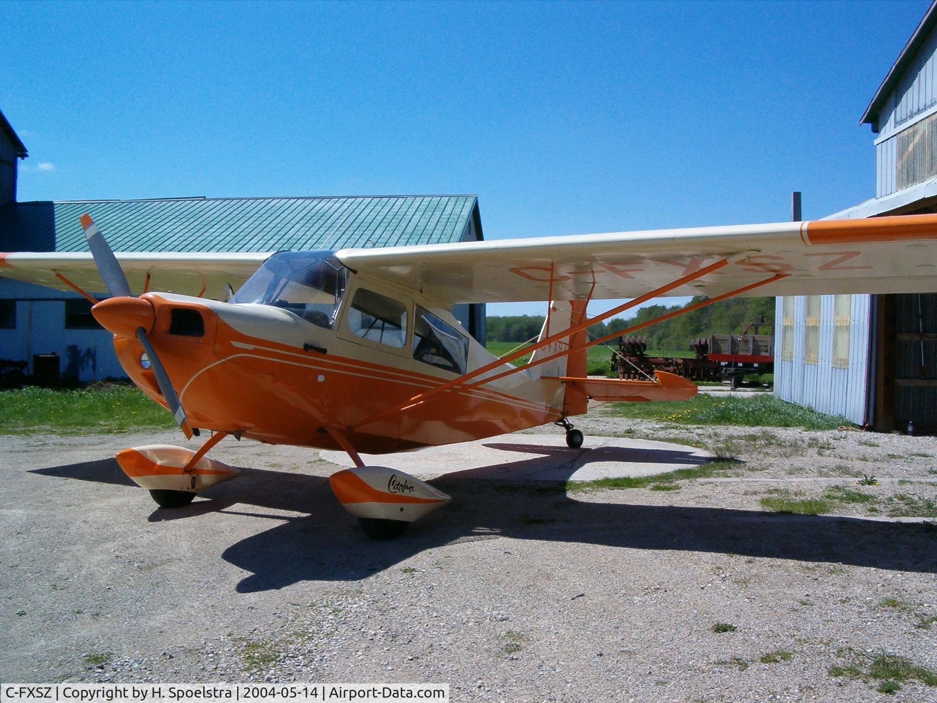 C-FXSZ, 1968 Champion 7ECA Citabria C/N 7ECA 602, Sitting on the ground at home...ready to fly