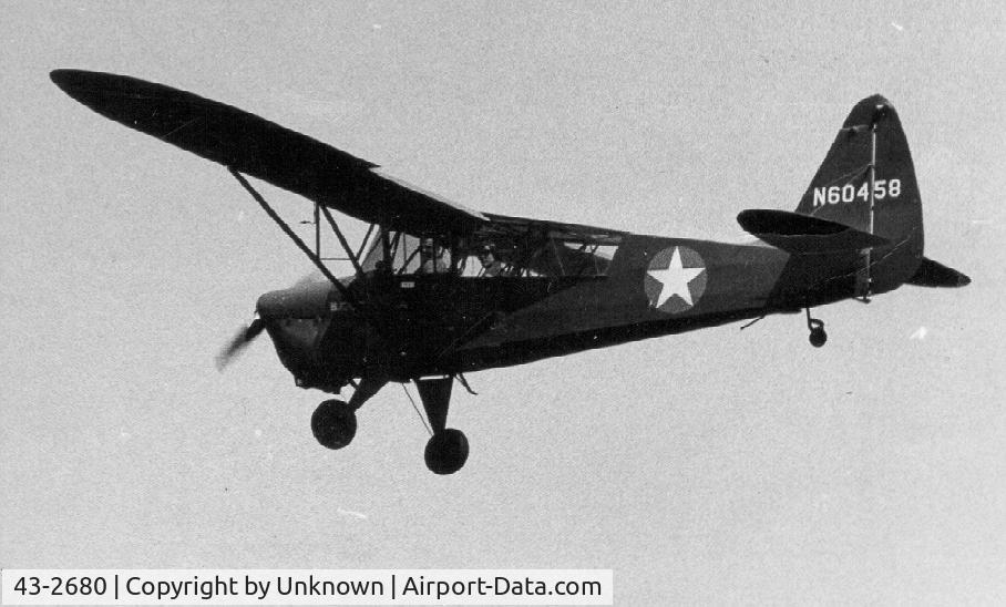 43-2680, 1943 Interstate L-6 Grasshopper C/N 123, It is flying. Date unknown