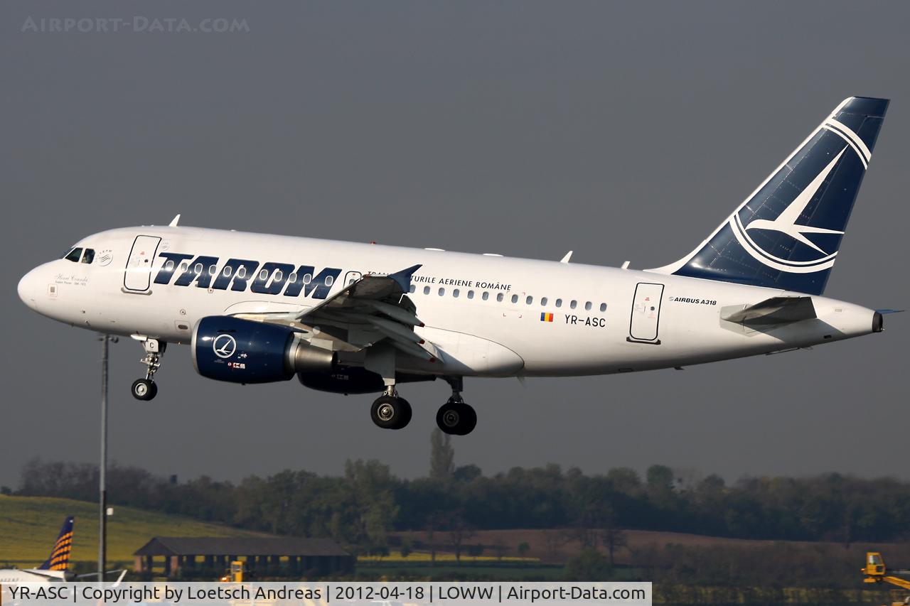 YR-ASC, 2007 Airbus A318-121 C/N 3220, as ROT341 Bucharest to Vienna