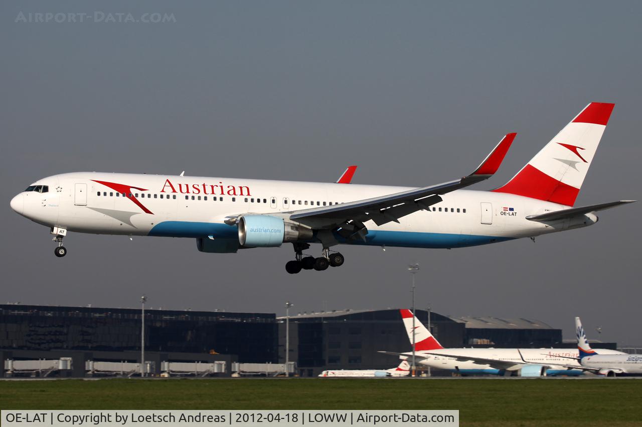 OE-LAT, 1991 Boeing 767-31A C/N 25273, as AUA72 Toronto to Vienna, named 