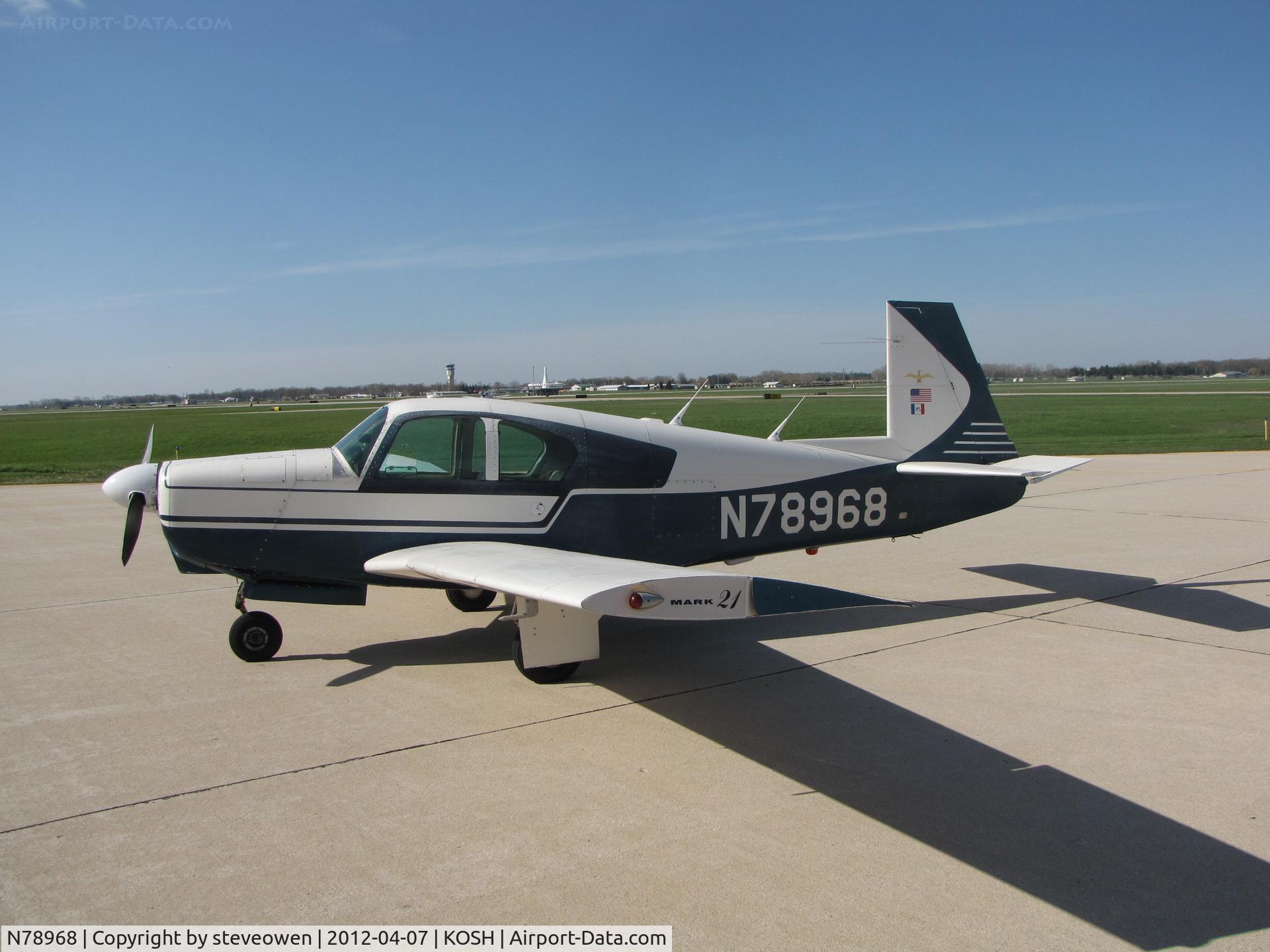 N78968, 1962 Mooney M20C Ranger C/N 2142, EAA Chapter252's pancake breakfast fly-in
