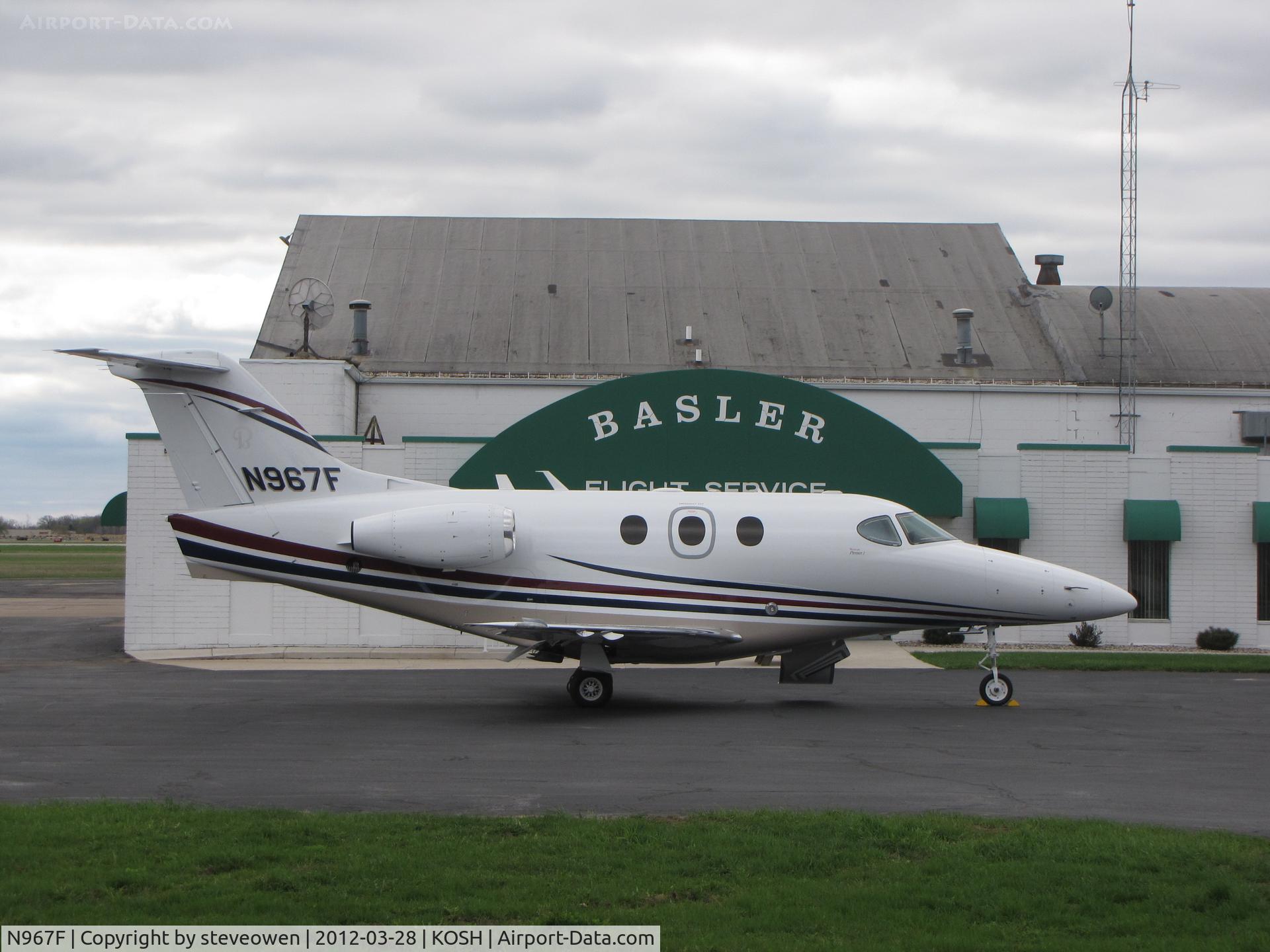 N967F, Raytheon Aircraft Company 390 C/N RB-133, Basler FBO ramp