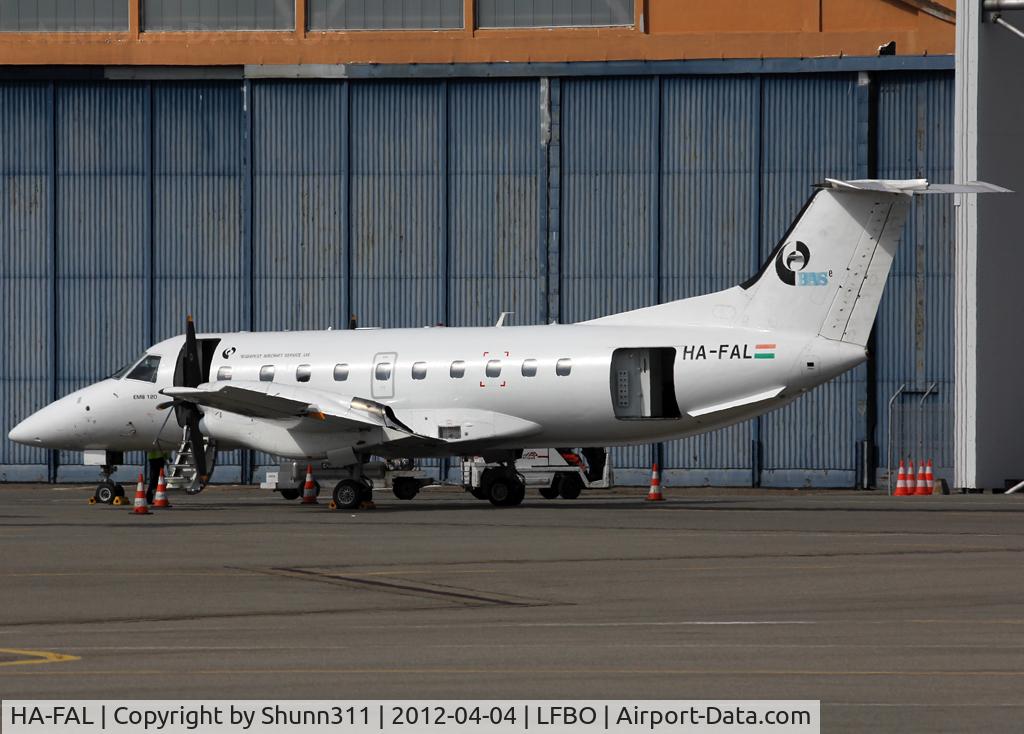 HA-FAL, 1990 Embraer EMB-120 Brasilia C/N 120176, Parked at the General Aviation area...