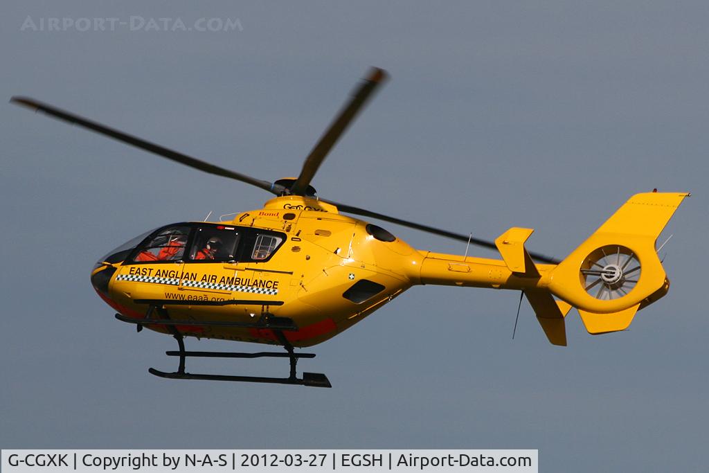 G-CGXK, 1998 Eurocopter EC-135T-1 C/N 0044, Returning to base