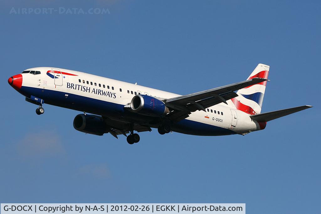 G-DOCX, 1993 Boeing 737-436 C/N 25857, Nailed it! Red Nose on short final