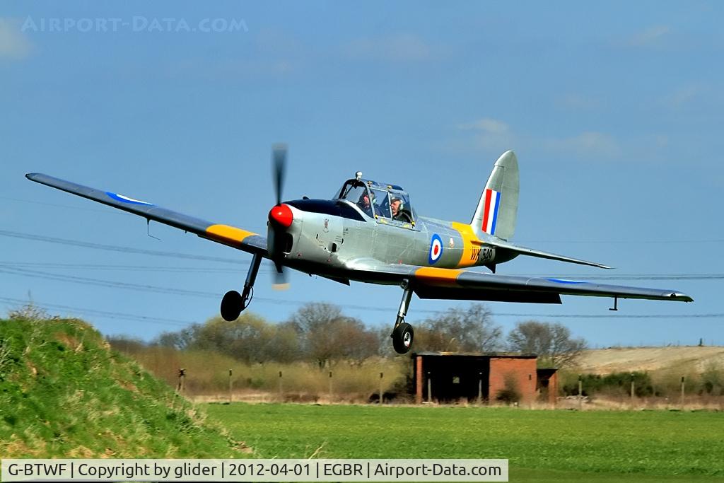 G-BTWF, 1951 De Havilland DHC-1 Chipmunk T.10 C/N C1/0564, On finals Rwy 29