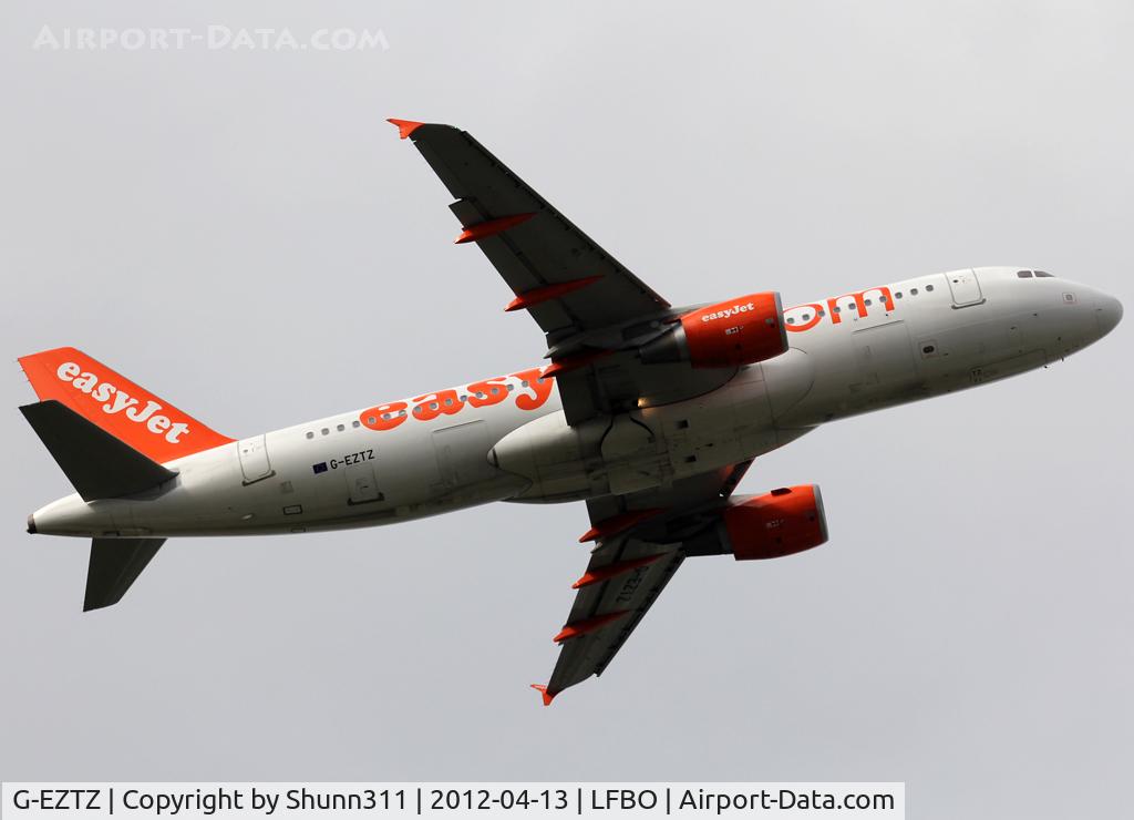G-EZTZ, 2010 Airbus A320-214 C/N 4556, Taking off from rwy 32R