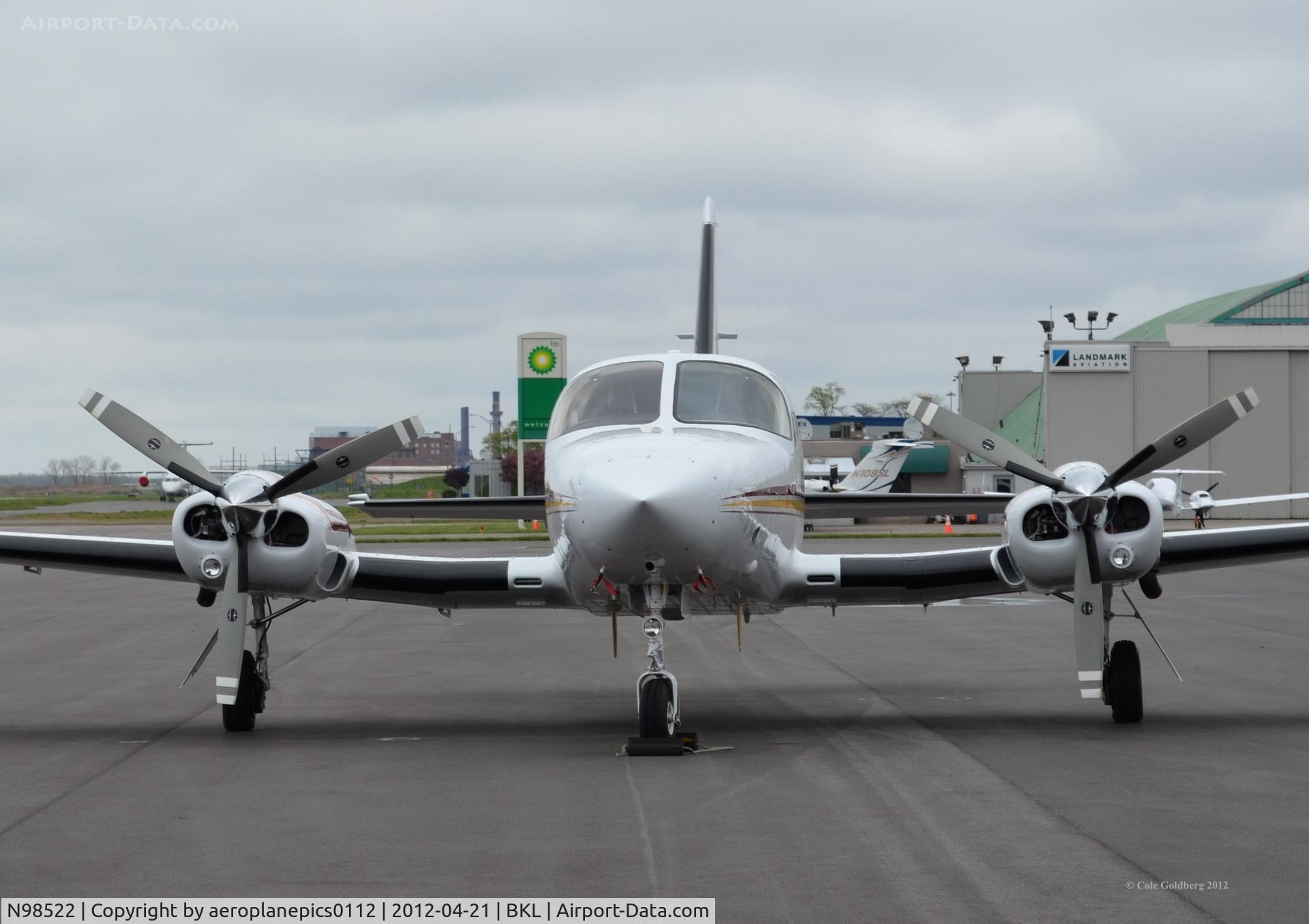 N98522, 1976 Cessna 421C Golden Eagle C/N 421C0081, A nose view of N98522 at KBKL.