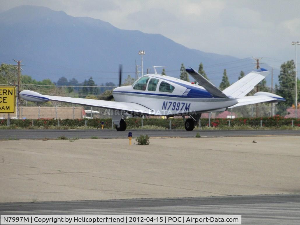 N7997M, 1966 Beech V35 Bonanza C/N D-8277, Holding short of runway 26L
