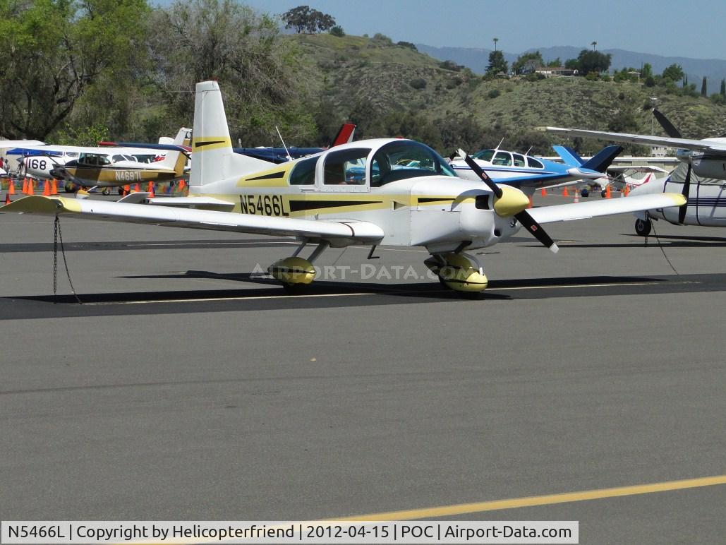 N5466L, 1973 Grumman American AA-5 Traveler C/N AA5-0366, Parked in transient parking