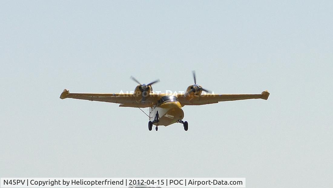N45PV, 1944 Grumman G-44 Widgeon C/N 1380, Taking off from runway 26
