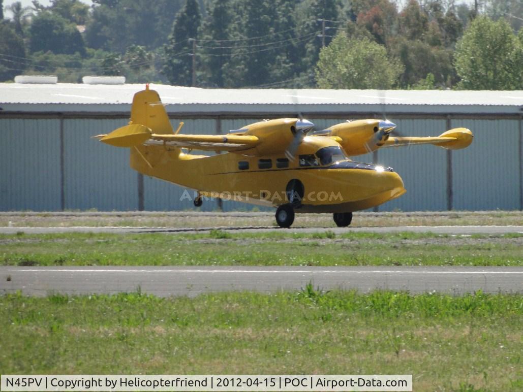 N45PV, 1944 Grumman G-44 Widgeon C/N 1380, Still rolling for a touch and go