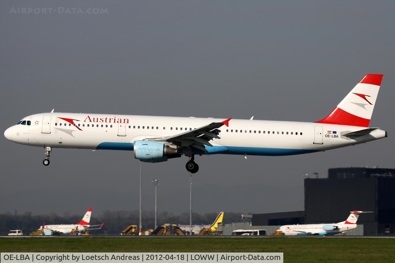 OE-LBA, 1995 Airbus A321-111 C/N 552, OS274 Berlin to Vienna, named 