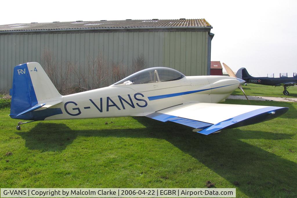 G-VANS, 1987 Vans RV-4 C/N 355, Vans RV-4, Brewighton Airfield, April 2006.