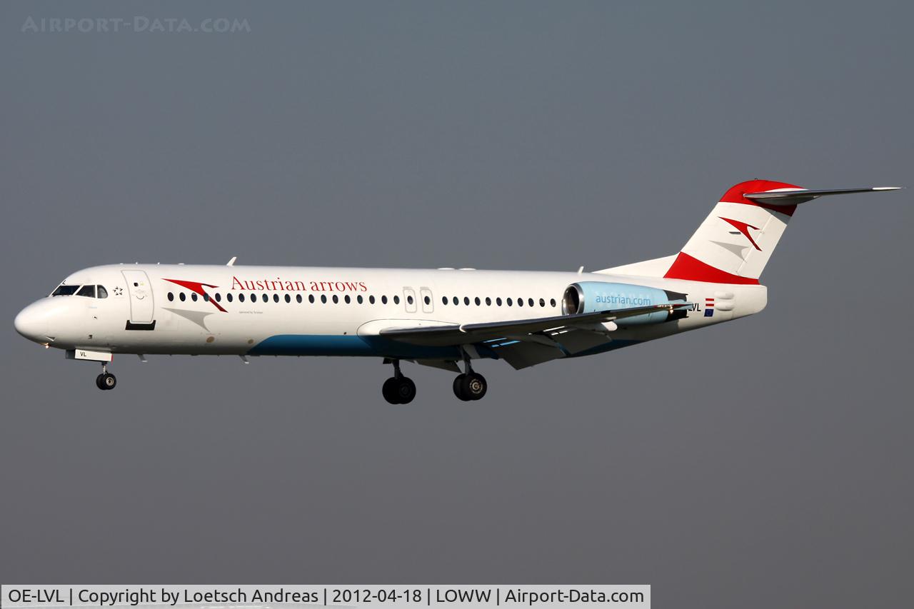 OE-LVL, 1992 Fokker 100 (F-28-0100) C/N 11404, OS378 Amsterdam - Vienna, named 