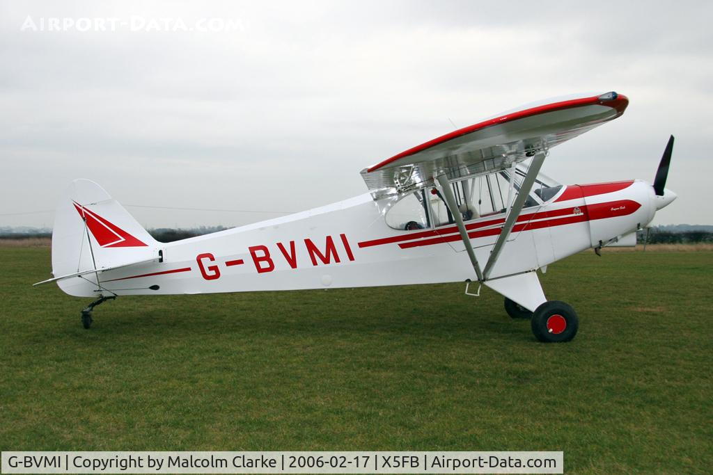 G-BVMI, 1967 Piper PA-18-150 Super Cub C/N 18-8482, Piper PA-18-150, Fishburn Airfield, February 2006.