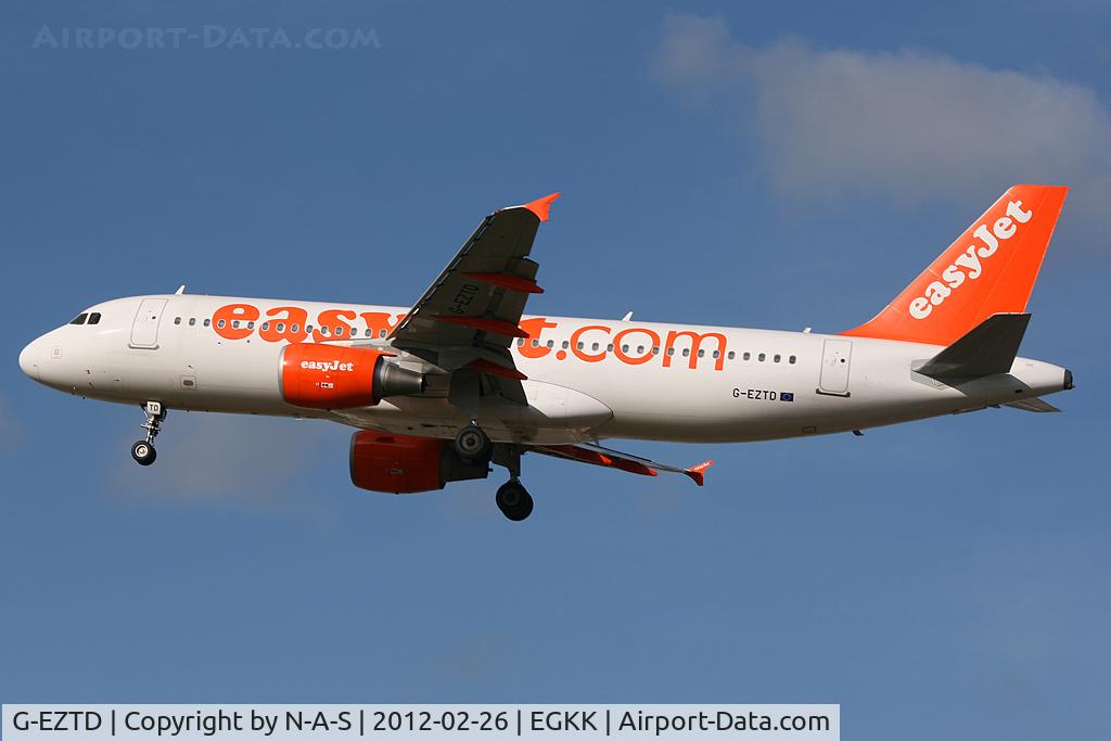 G-EZTD, 2009 Airbus A320-214 C/N 3909, Short final