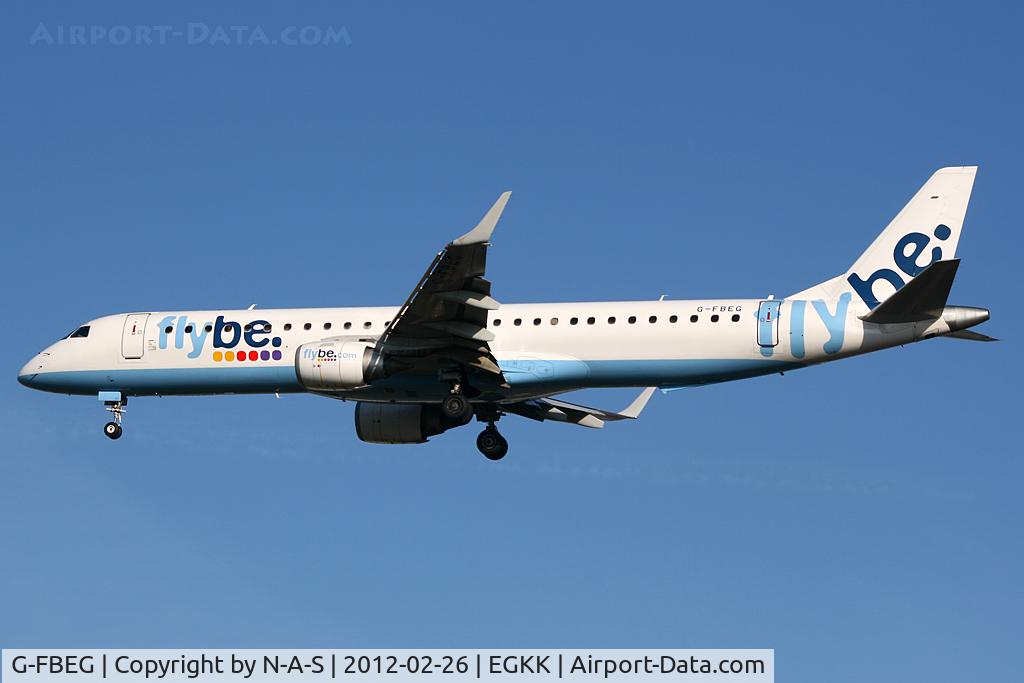 G-FBEG, 2007 Embraer 195LR (ERJ-190-200LR) C/N 19000120, Short final