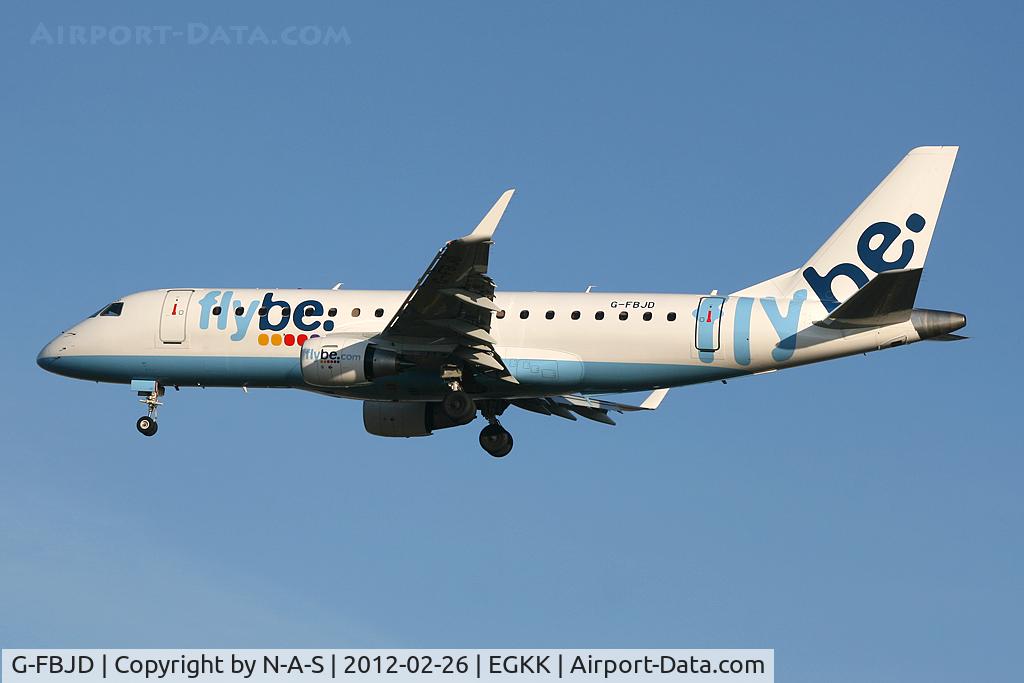 G-FBJD, 2011 Embraer 175STD (ERJ-170-200) C/N 17000329, Short final