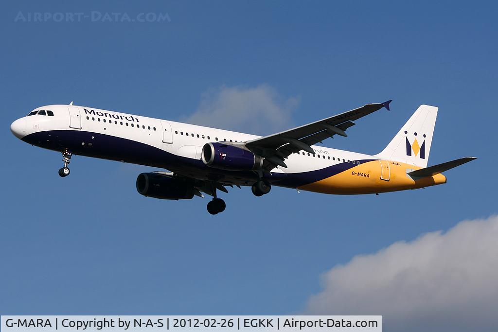 G-MARA, 1999 Airbus A321-231 C/N 983, Short final, in need of a paintjob