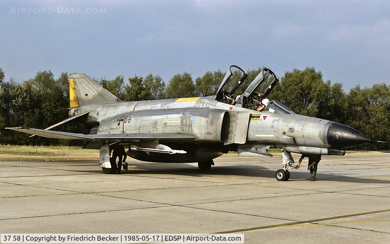 37 58, 1972 McDonnell Douglas F-4F Phantom II C/N 4490, last chance inspection at Fliegerhorst Pferdsfeld