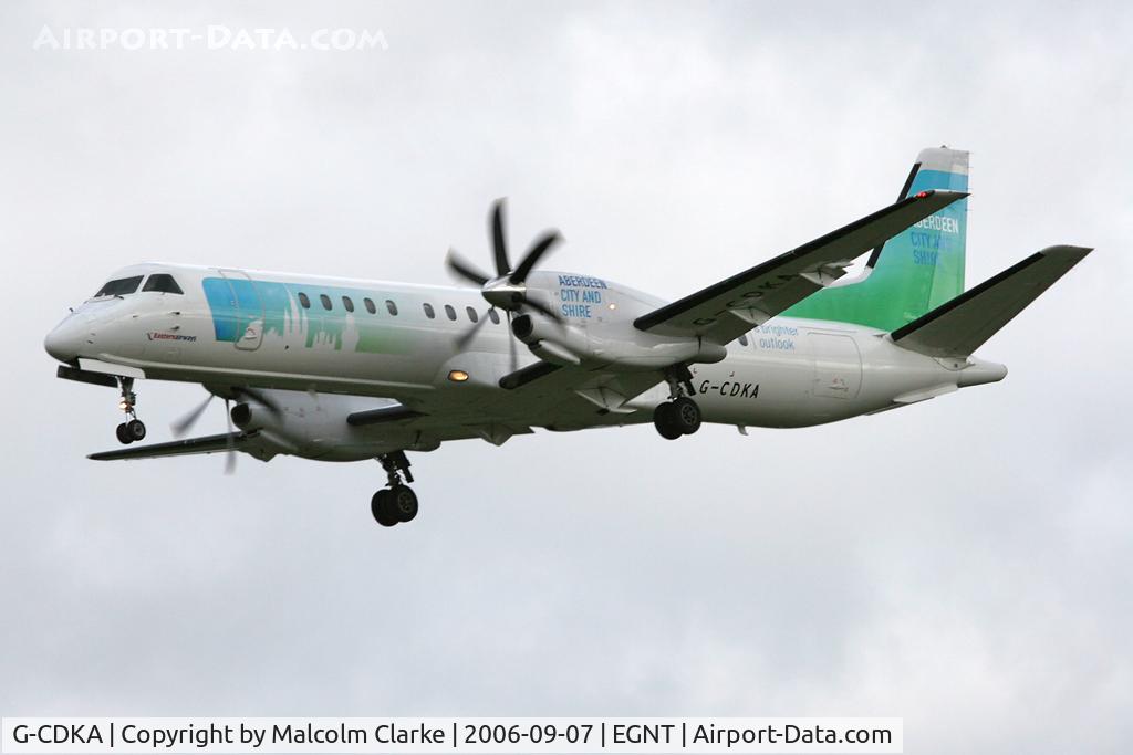 G-CDKA, 1993 Saab 2000 C/N 2000-006, Saab 2000, Newcastle Airport, September 2006.
