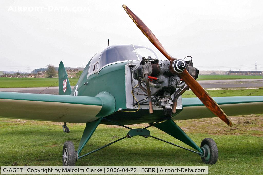 G-AGFT, 1941 Avia (Lombardi) FL3 C/N 176, Avia-Lombardi FL3, Breighton Airfield, April 2006.