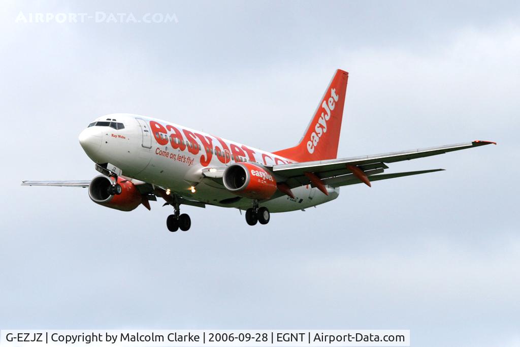 G-EZJZ, 2003 Boeing 737-73V C/N 32421, Boeing 737-73V, Newcastle Airport, September 2006.