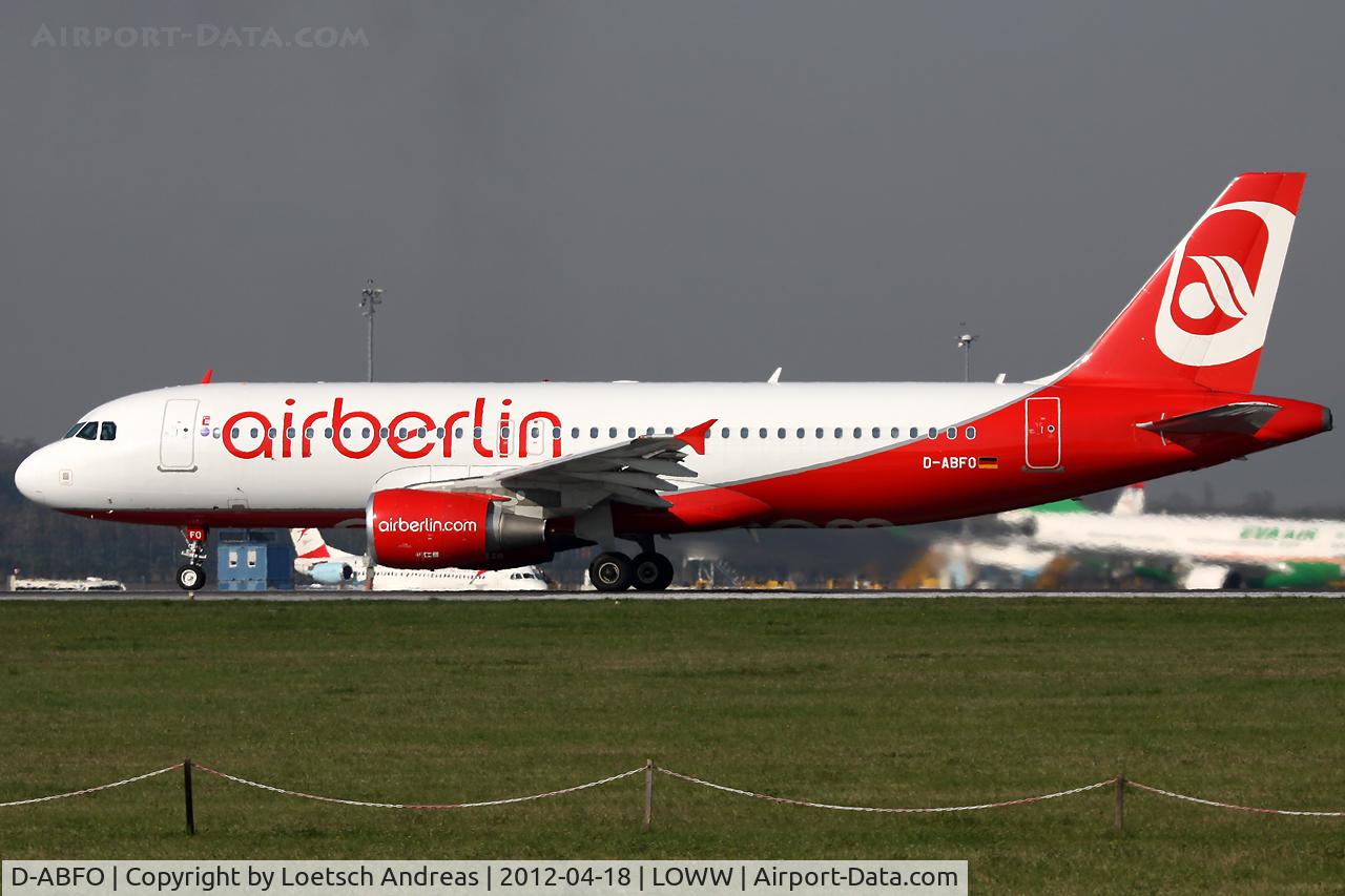 D-ABFO, 2010 Airbus A320-214 C/N 4564, AB8275 Vienna to Berlin Tegel (TXL)
