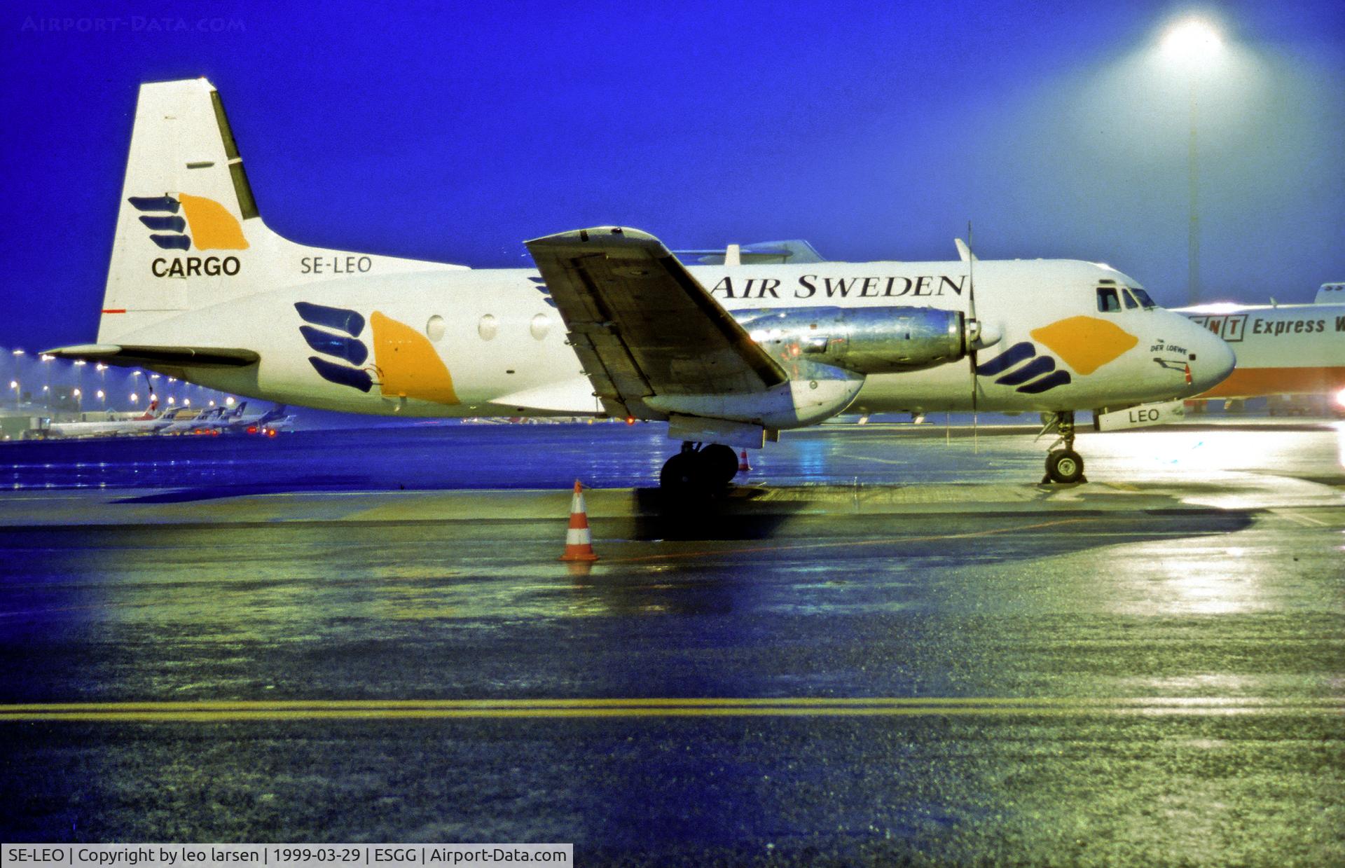 SE-LEO, 1974 Hawker Siddeley HS.748 Series 2A C/N 1726, Gotenbog Sweden 29.3.99