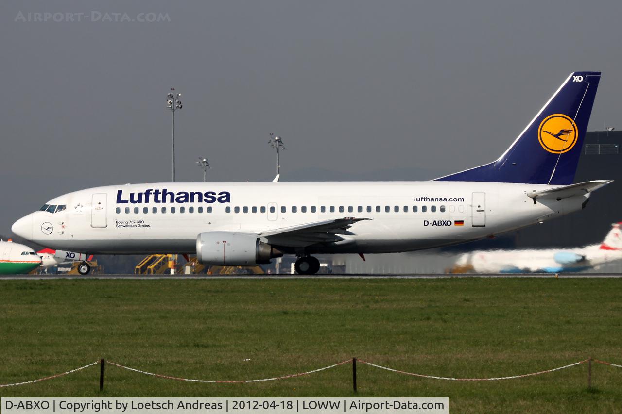 D-ABXO, 1987 Boeing 737-330 C/N 23873, LH3099 Vienna to Hamburg