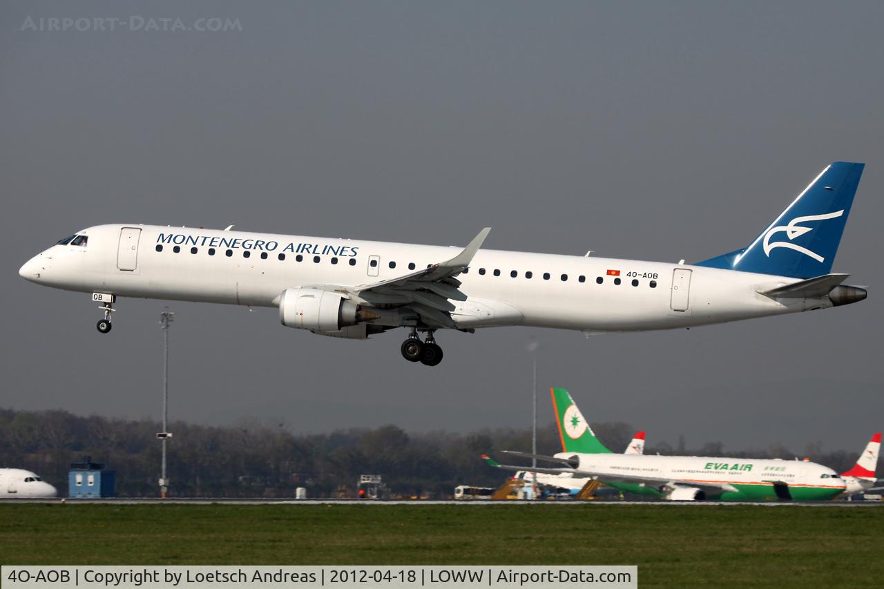 4O-AOB, 2009 Embraer 195LR (ERJ-190-200LR) C/N 19000283, Montenegro Airlines