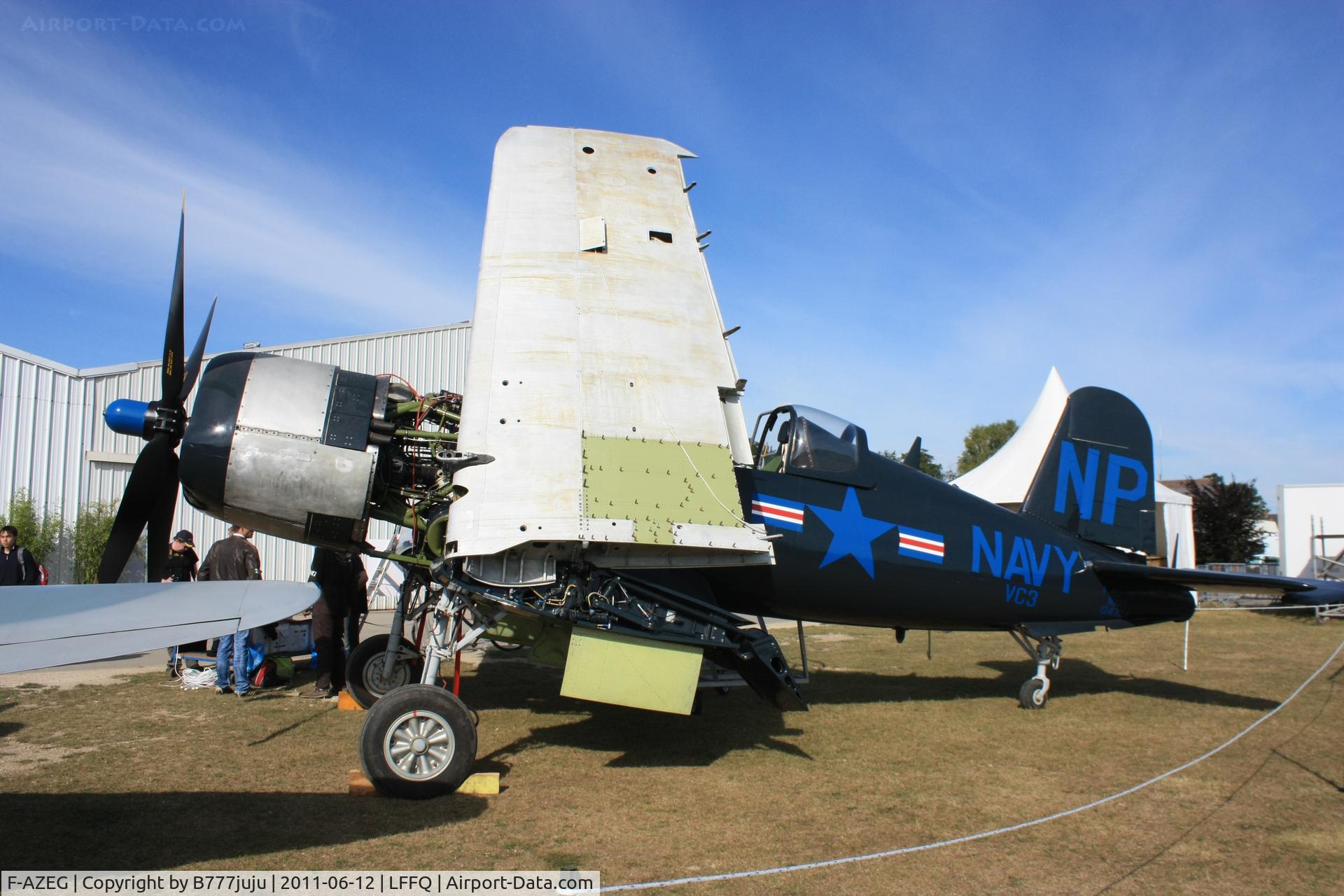 F-AZEG, 1944 Vought F4U-5NL Corsair C/N 124-724, in fully restoration in original version
