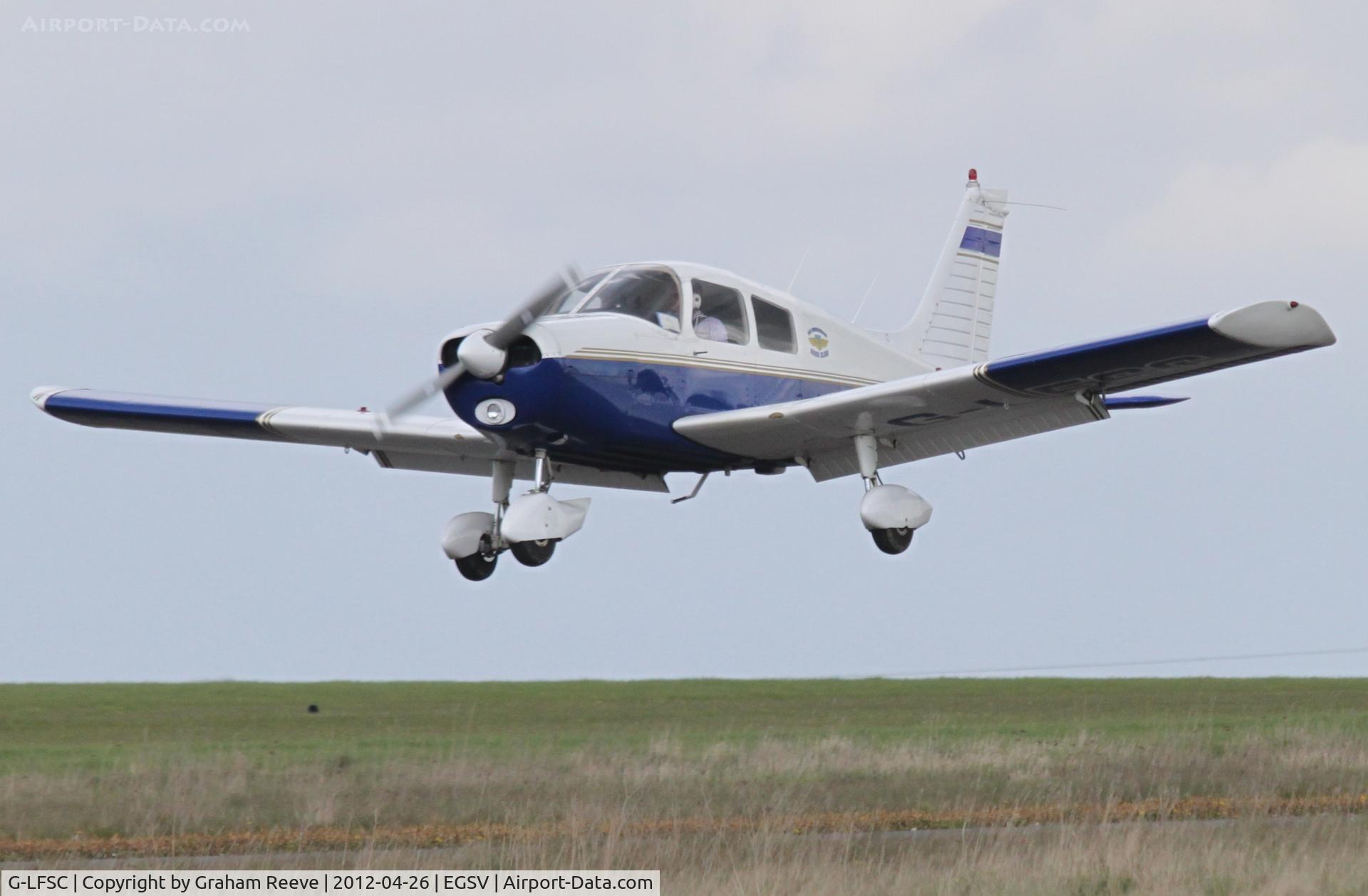 G-LFSC, 1973 Piper PA-28-140 Cherokee Cruiser C/N 28-7425005, Getting air bourne.