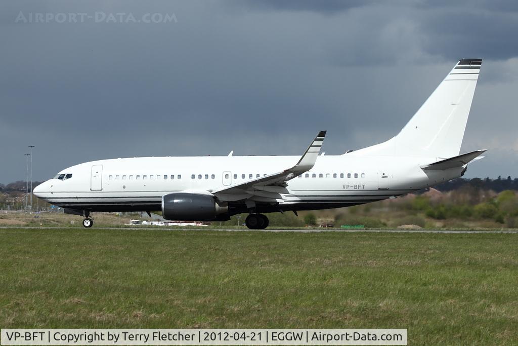 VP-BFT, 2007 Boeing 737-7JB BBJ C/N 36714/2340, 2007 Boeing 737-7JB (BBJ), c/n: 36714/2340 at Luton