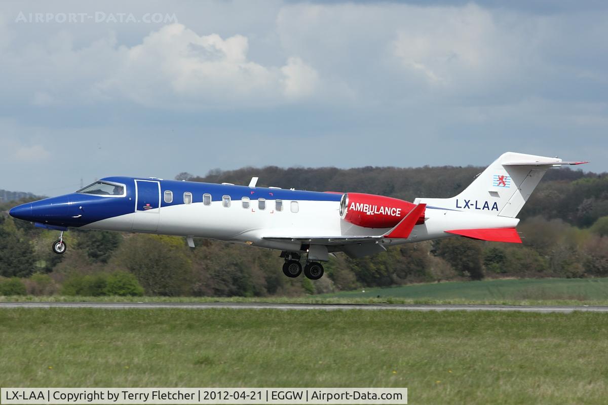 LX-LAA, 2006 Learjet 45 C/N 45-308, Learjet 45, c/n: 45-308 - callsign LION KING AMBULANCE at Luton