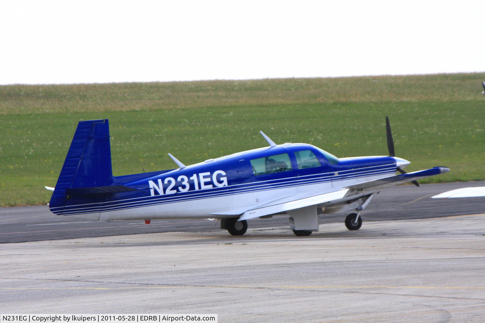 N231EG, Mooney M20K C/N 25-0741, At the Aviation Expo Europe on Bitburg Bautzen Airport