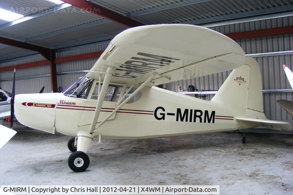 G-MIRM, 1939 Stinson HW-75 C/N 7040, resident aircraft