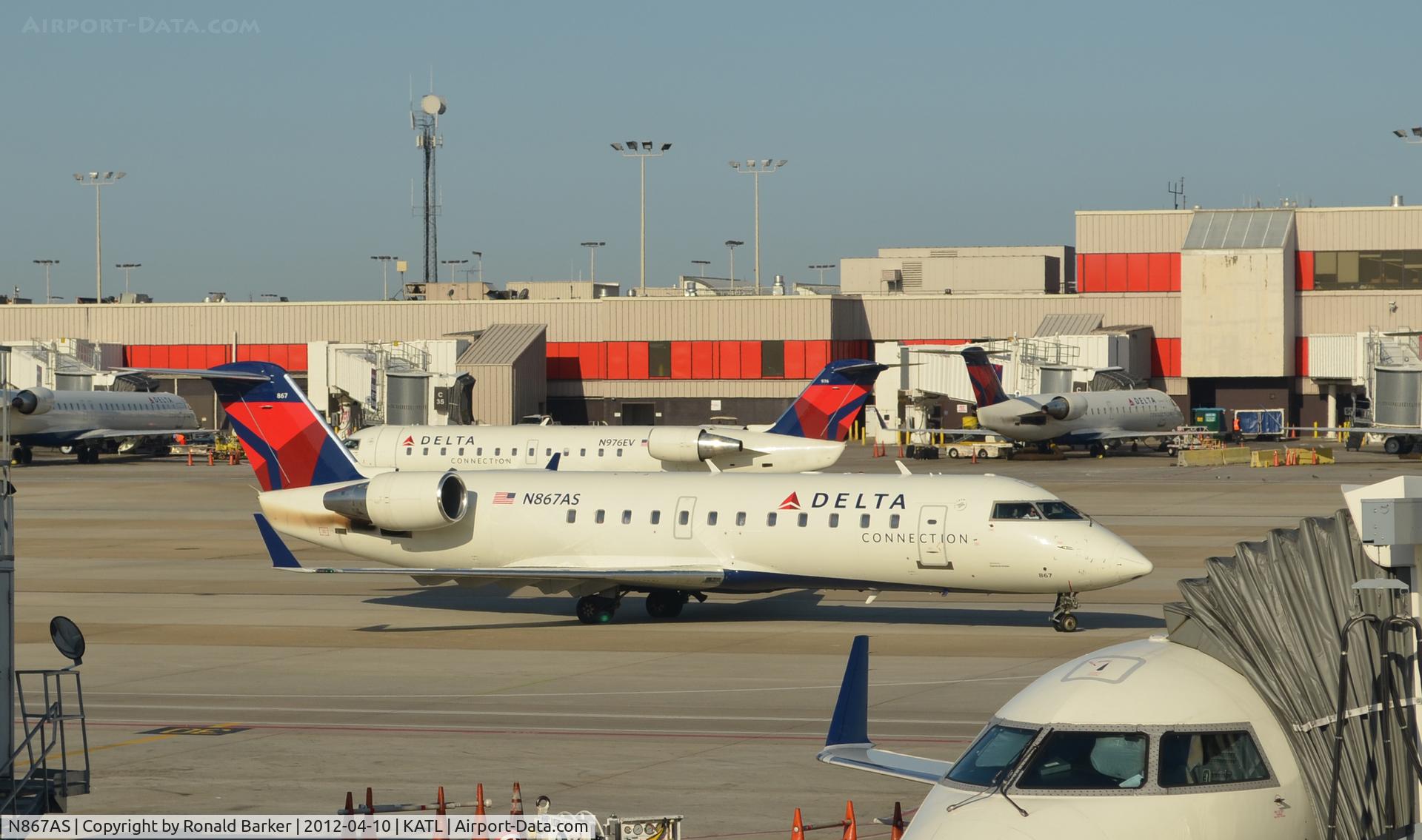 N867AS, 2000 Bombardier CRJ-200ER (CL-600-2B19) C/N 7463, ATL, GA