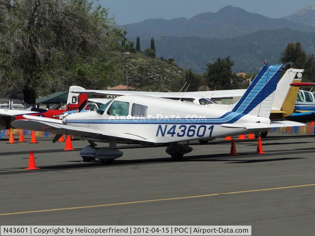N43601, 1974 Piper PA-28-140 Cruiser C/N 28-7425381, Parked for display