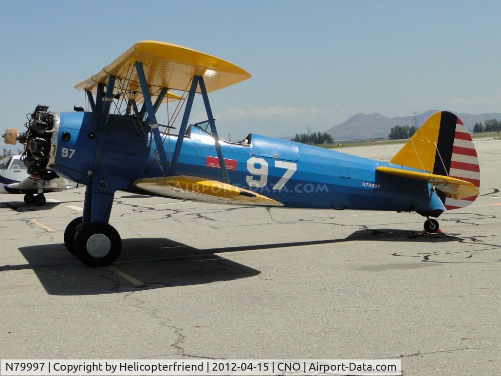 N79997, 1942 Boeing PT-17 Kaydet (A75N1) C/N 75-4266, Parked for display