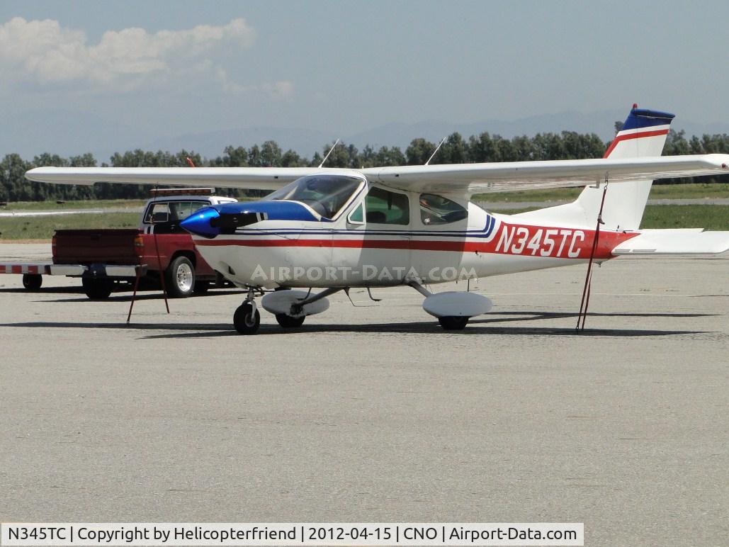 N345TC, 1973 Cessna 177B Cardinal C/N 17701887, Tied down and parked south east of the tower